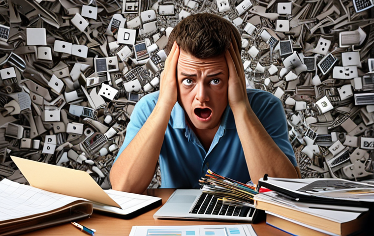 ** A confused person overwhelmed by many digital tools, symbolizing the mistake of rushing into decisions without proper evaluation.
**