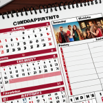 **  A digital calendar showing appointments, personal activities (reading, cinema, friends), and family events (birthdays).  Emphasis on ease of scheduling and reminders.

**