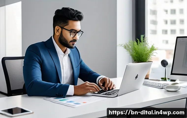 생산성 향상을 위한 툴 통합 전략 - A modern workspace scene featuring a Bengali professional using multiple digital tools on sleek comp...