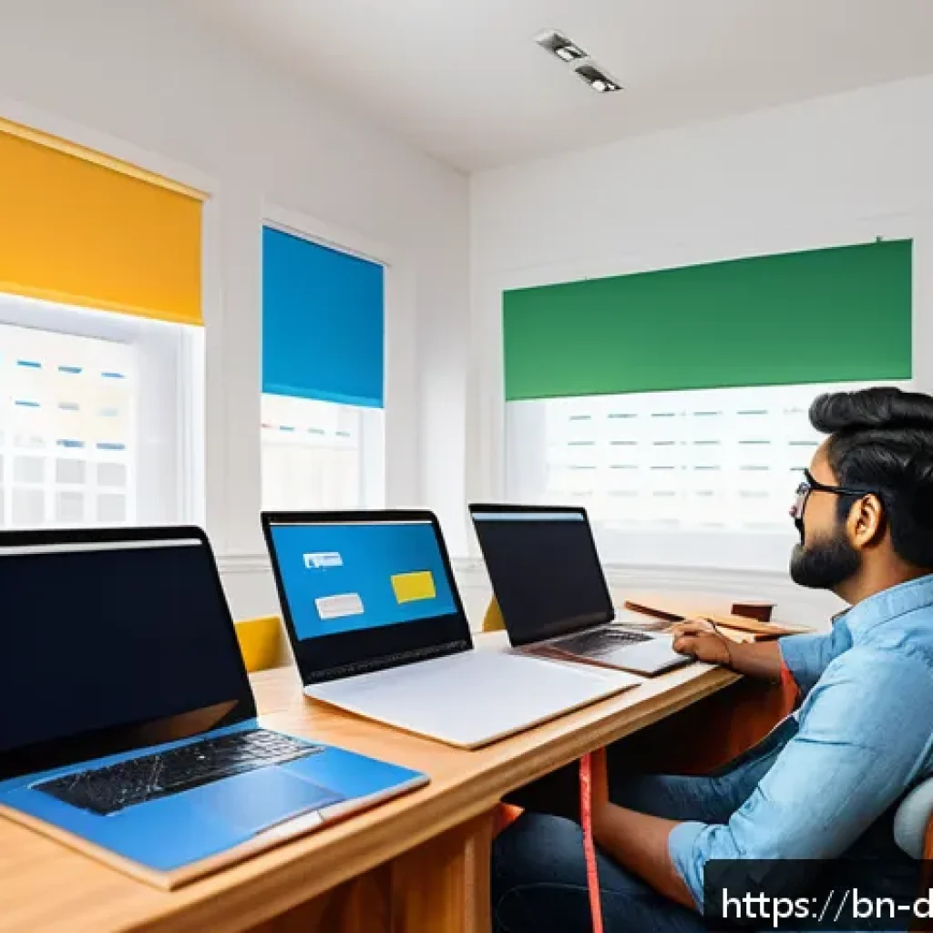 효율적인 업무 방식을 위한 디지털 도구 - A modern digital workspace scene featuring a diverse Bengali team collaborating remotely via cloud-b...